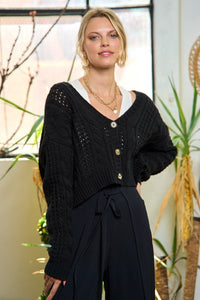 Cable Knit Cardigan-Jade By Jane-Reef Love