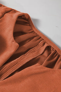 Corduroy Scallop Neck Mini Dress-Reef Love