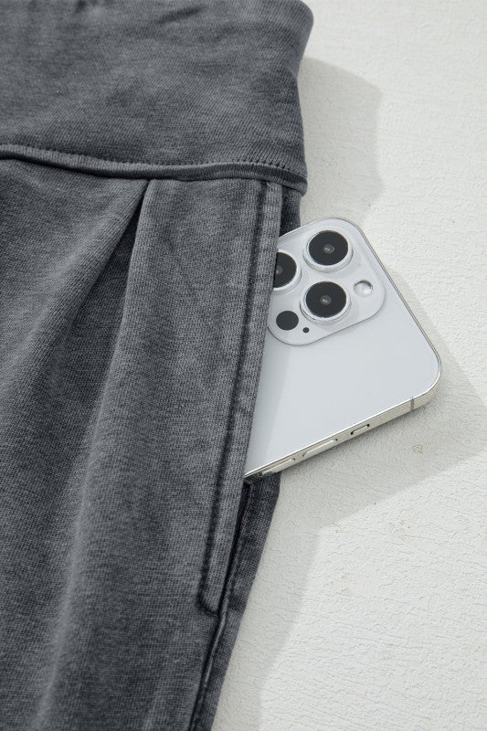 Mineral Wash Jogger Style Lounge Jogger Pants-JUNIPER BLVD-Reef Love