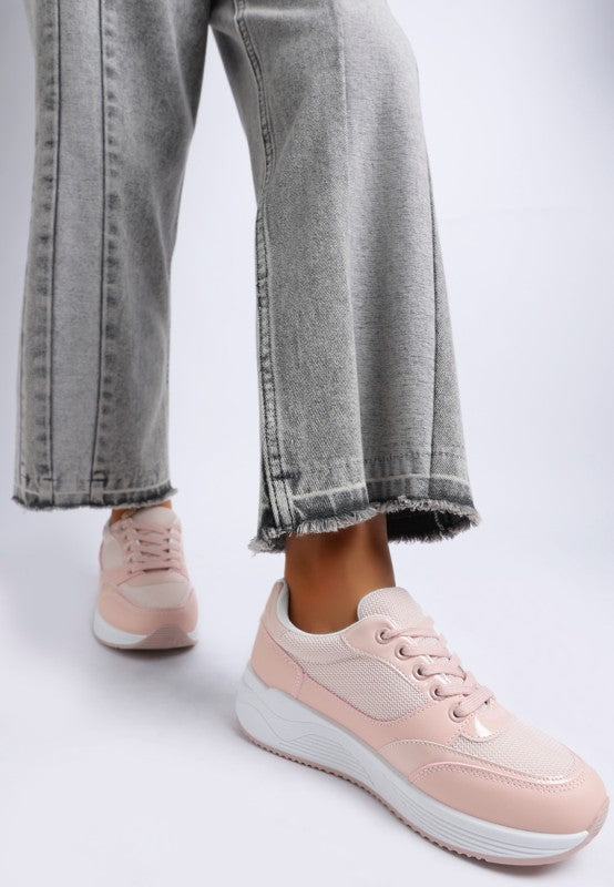 Subasa Chunky Mesh Platform Sneakers