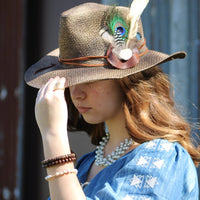 Large Wood Beaded Stretch Bracelet-The Jewelry Junkie-Reef Love