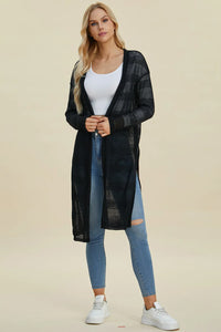 Lightweight Open Front Longline Cardigan-Double Take-Reef Love