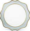 Acrylic Plastic Wedding Plate Chargers, Dinner Party Decoration Charger Plates with Scalloped Gold Edge