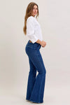 Judy Blue High Waist Flare Jeans with Front Patch Pockets
