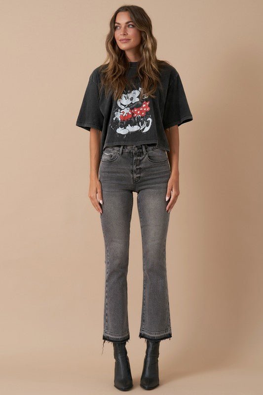 High Rise Crop Boot Denim - Reef Love