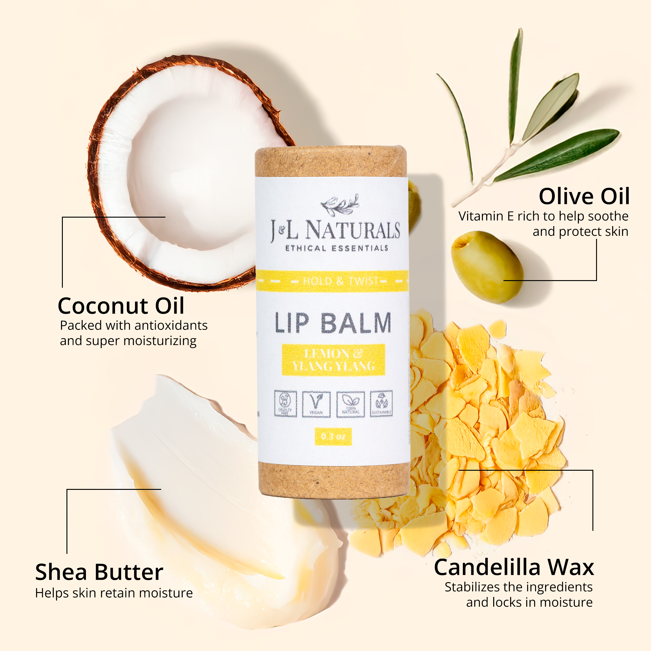 Natural Lip Balm Bundle (5-Pack)
