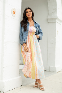 Lovingly Yours Multi Patchwork Print Midi Dress SALE