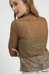 Nylon Lace Mesh Long Sleeve Top - Reef Love