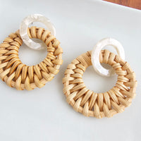 Calypso Earrings - Dark Rattan