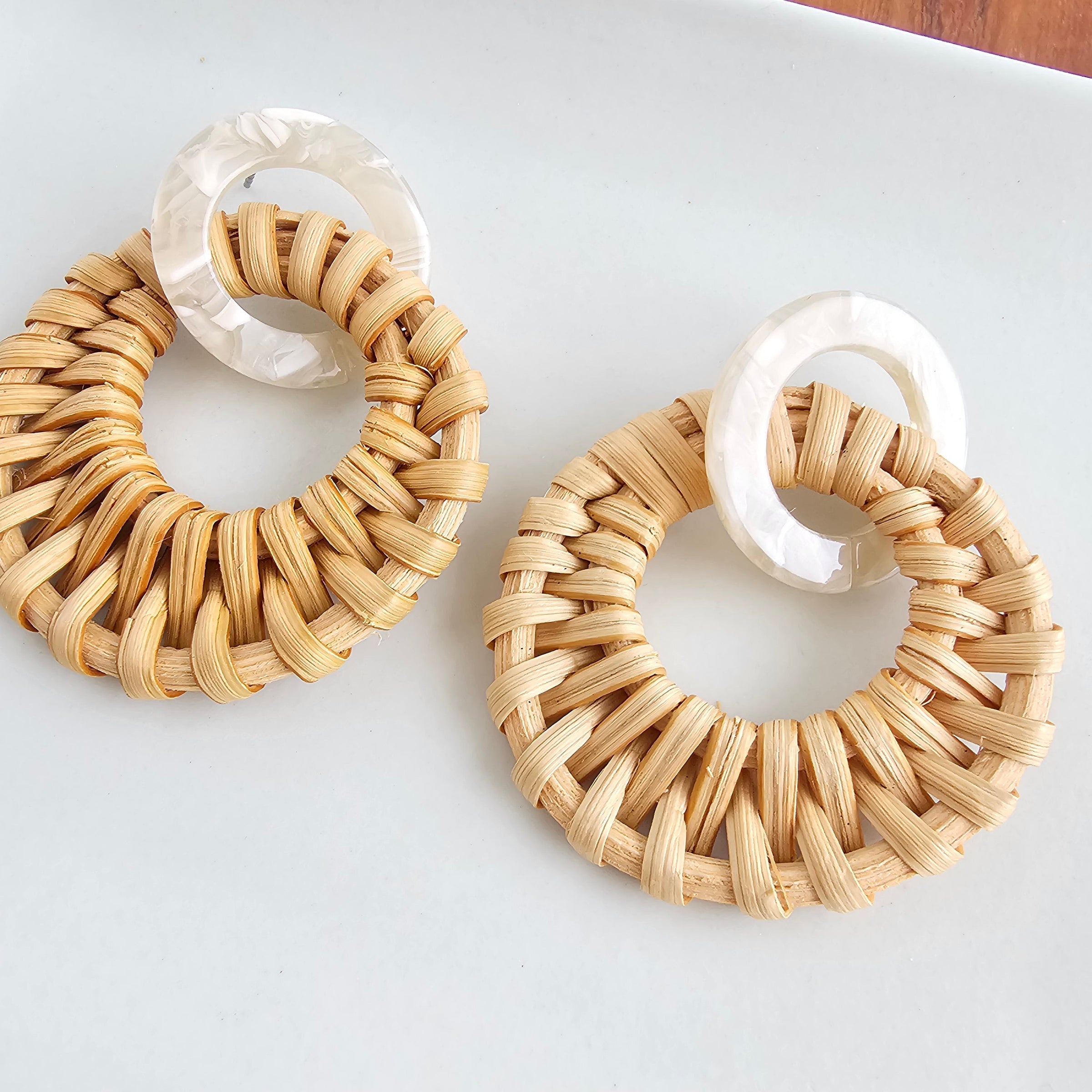 Calypso Earrings - Dark Rattan