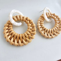 Calypso Earrings - Dark Rattan