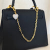 Sparkly Big Heart Handbag Charm