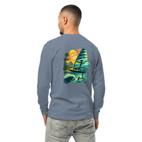 Foil Hawaii Long Sleeve Graphic Tee - Reef Love Custom Design-perfect windsurfing, wing foiling, windsurf foil themed graphic t-shirt-custom Reef Love Design