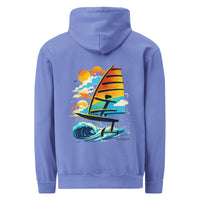 Windsurf Foil Classic Sunset Graphic Unisex Hoodie-perfect windsurfing, wing foiling, windsurf foil themed graphic t-shirt-custom Reef Love Design