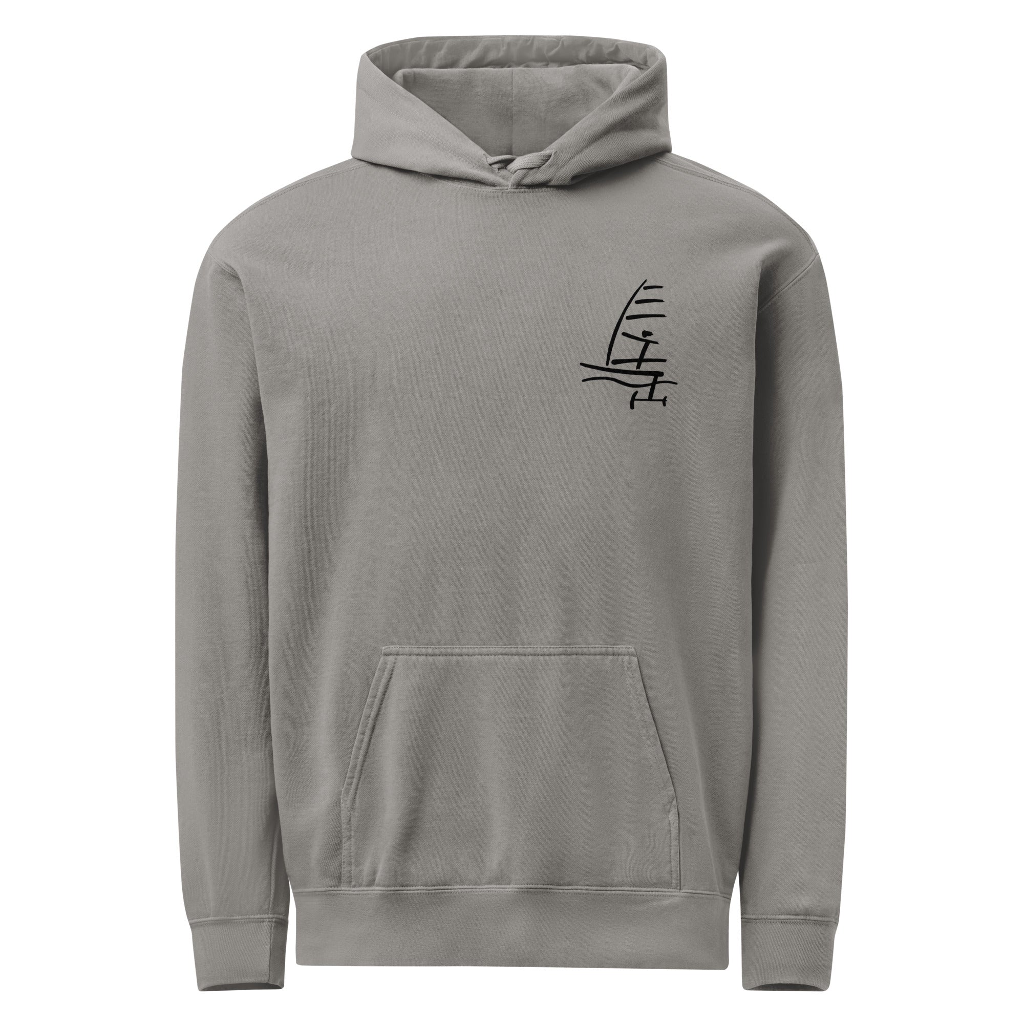 Windsurf Foil Classic Sunset Graphic Unisex Hoodie-perfect windsurfing, wing foiling, windsurf foil themed graphic t-shirt-custom Reef Love Design