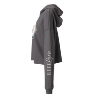 Gray hoodie with 'REEF Love' text on a white background