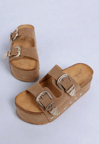 Zaphod Faux Leather Platform Slip On Sandals - Reef Love